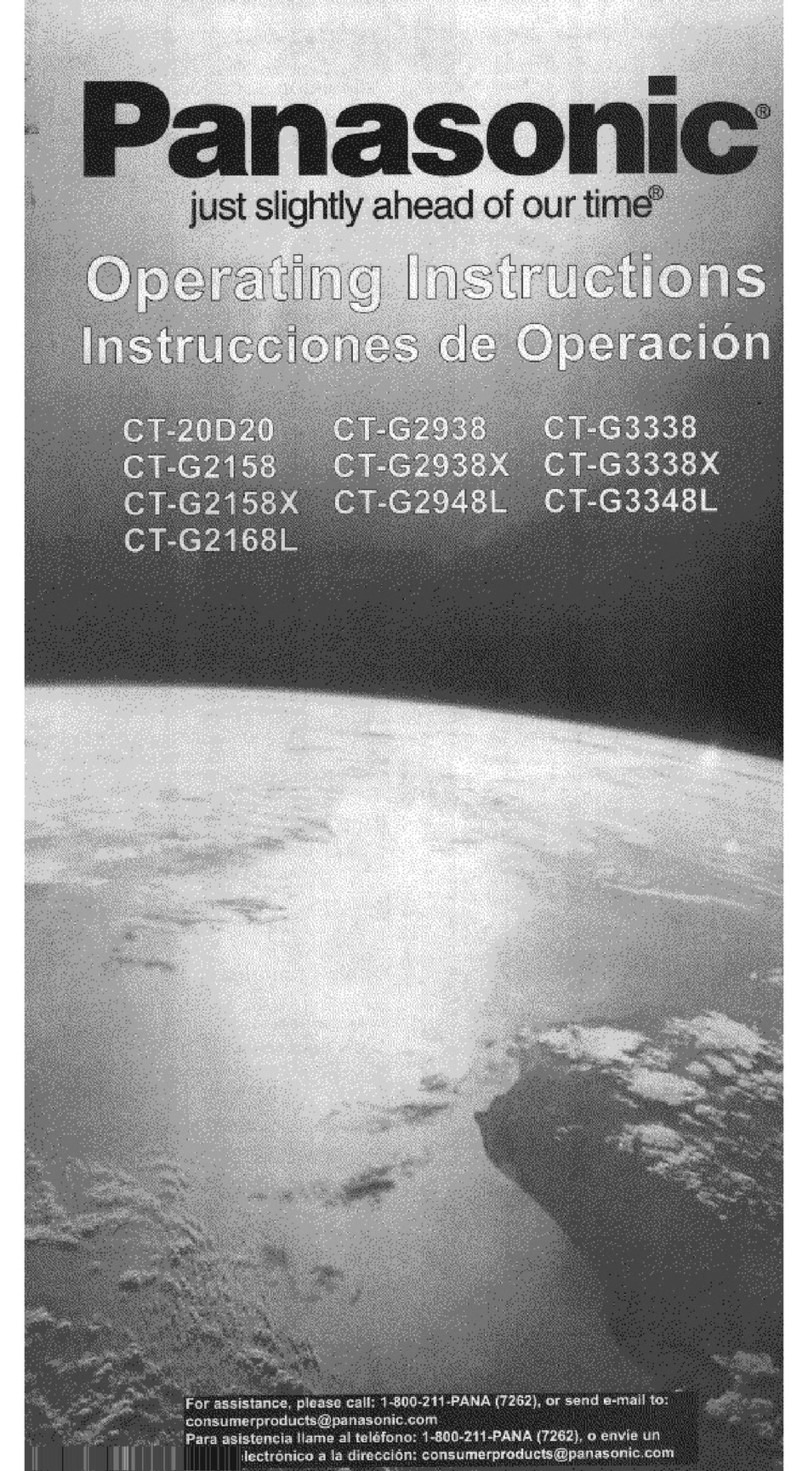 Panasonic CT-20D20 User manual Panasonic CT-20D20 User manual