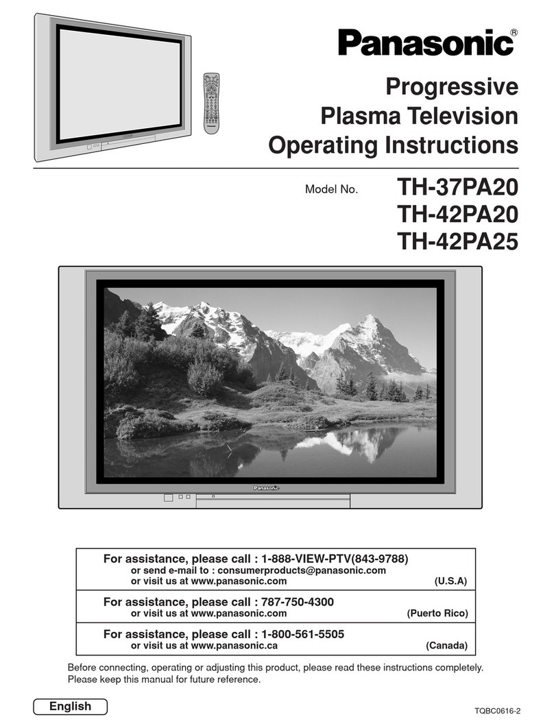 Panasonic TH-37PA20U/P Operating User manual