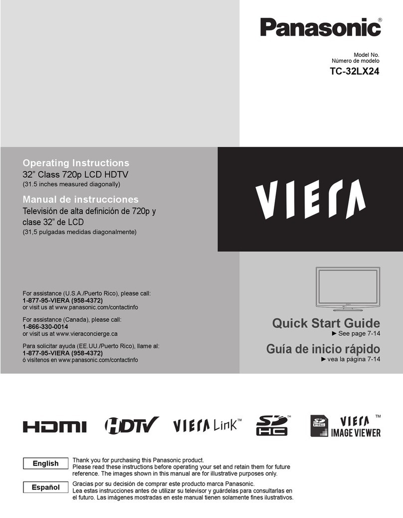 Panasonic Viera TC-32LX24 User manual