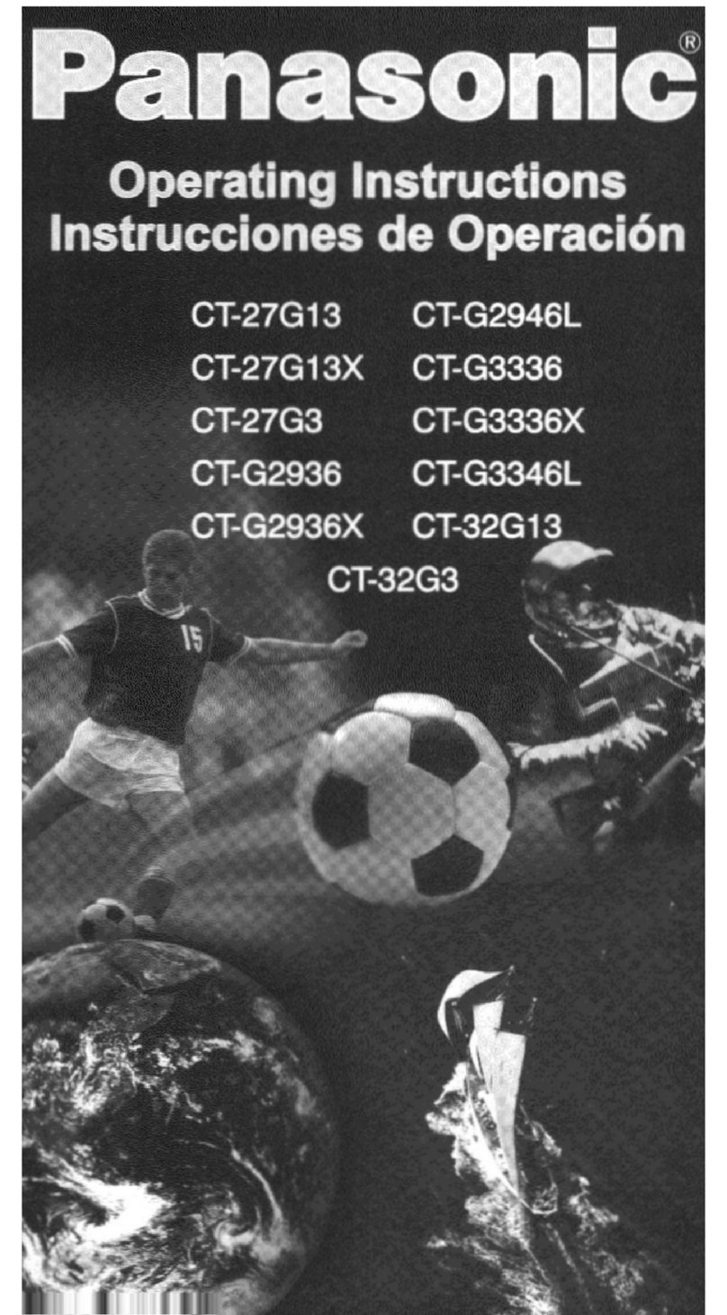 Panasonic CT27G13 - 27" COLOR TV User manual