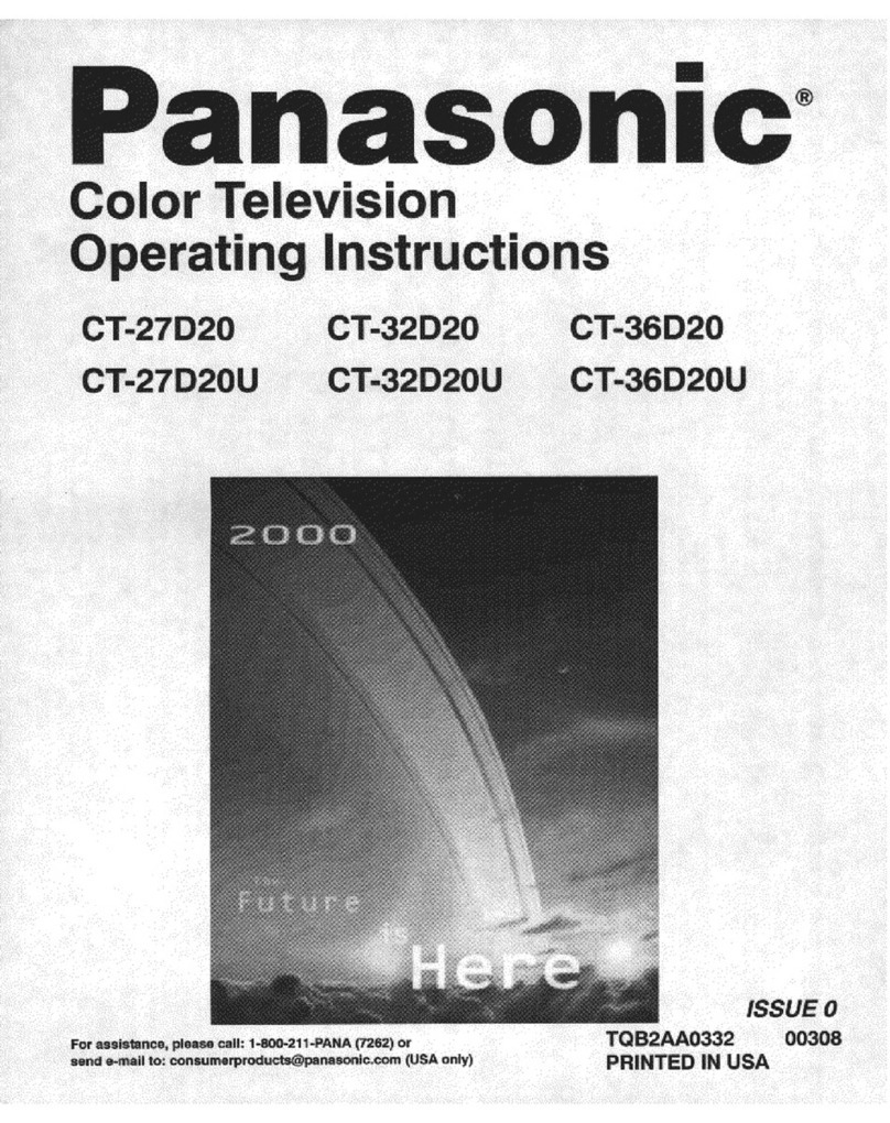 Panasonic CT-36D20 User manual Panasonic CT-36D20 User manual