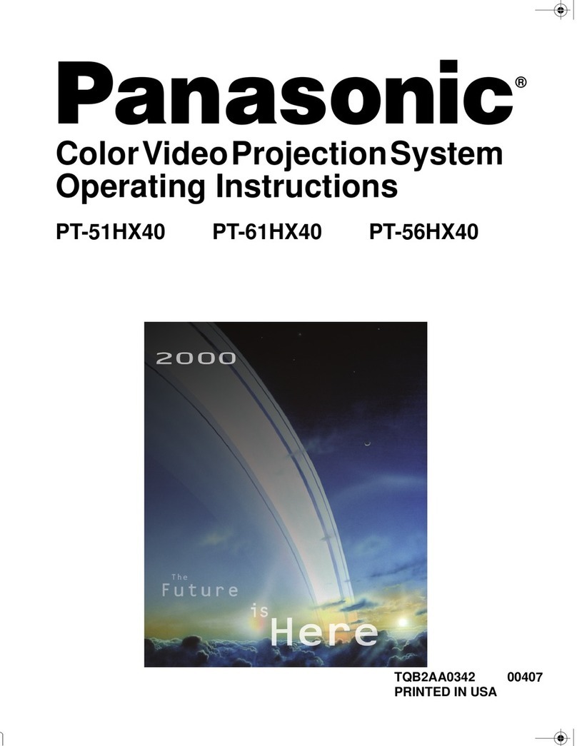 Panasonic PT-56HX40 operating instructions