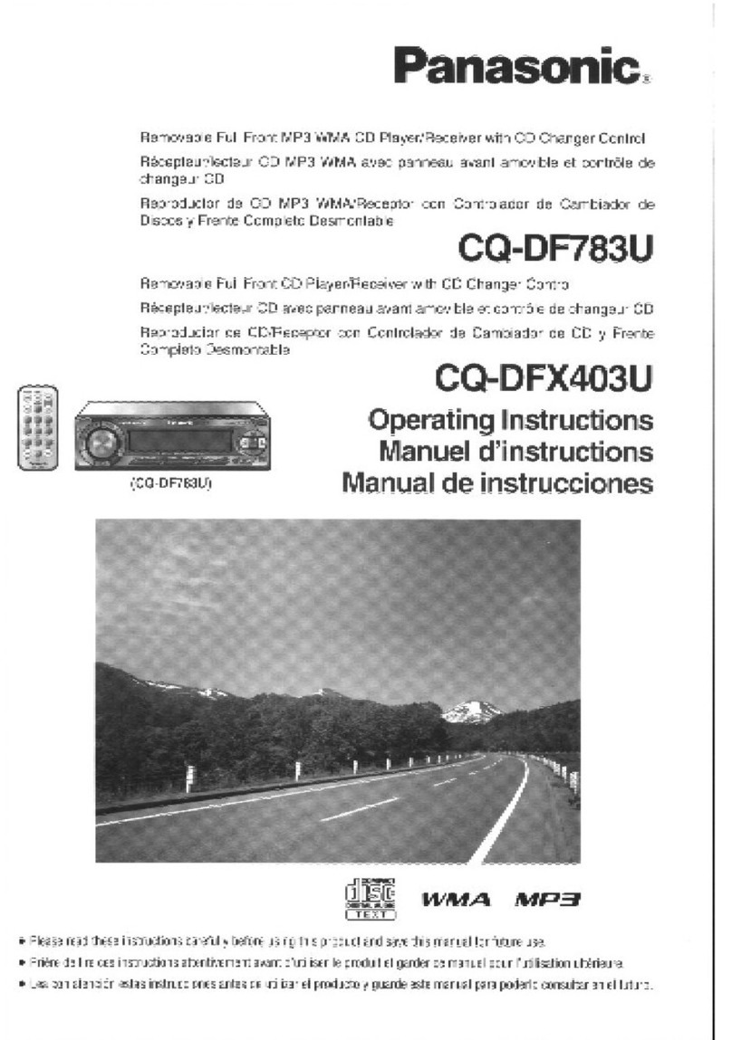 Panasonic CQDFX403U - AUTO RADIO/CD DECK User manual