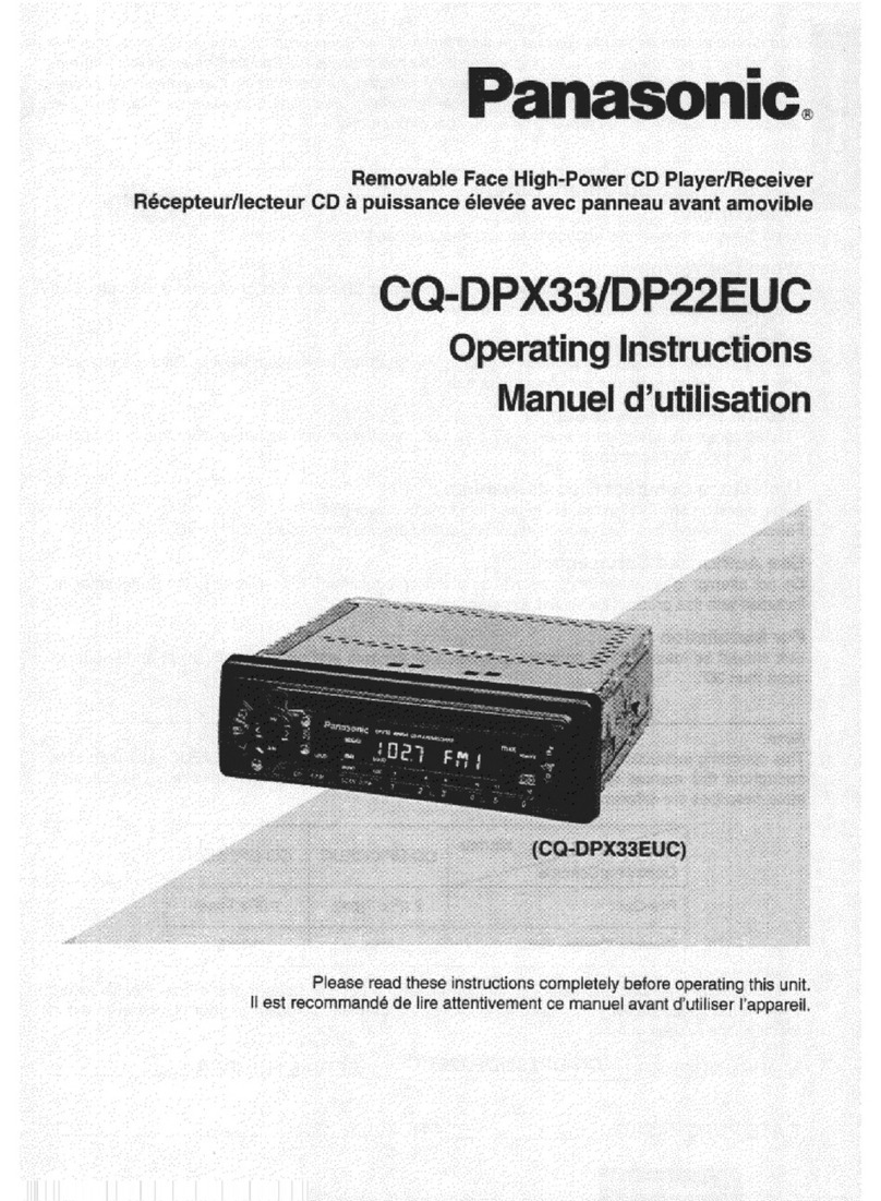 Panasonic CQ-DP22 Operating operating instructions
