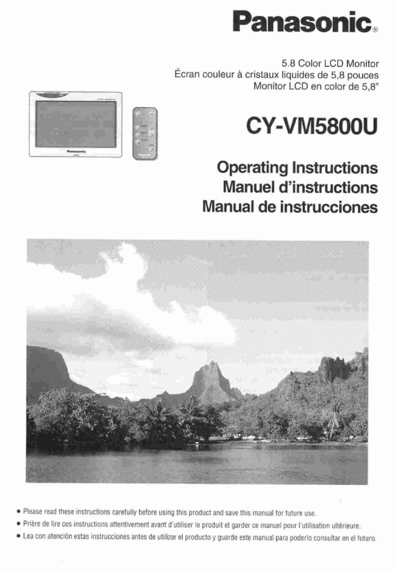 Panasonic CYVM5800U - 5.8" CLR MONITOR/DVD User manual Panasonic CYVM5800U - 5.8" CLR MONITOR/DVD User manual
