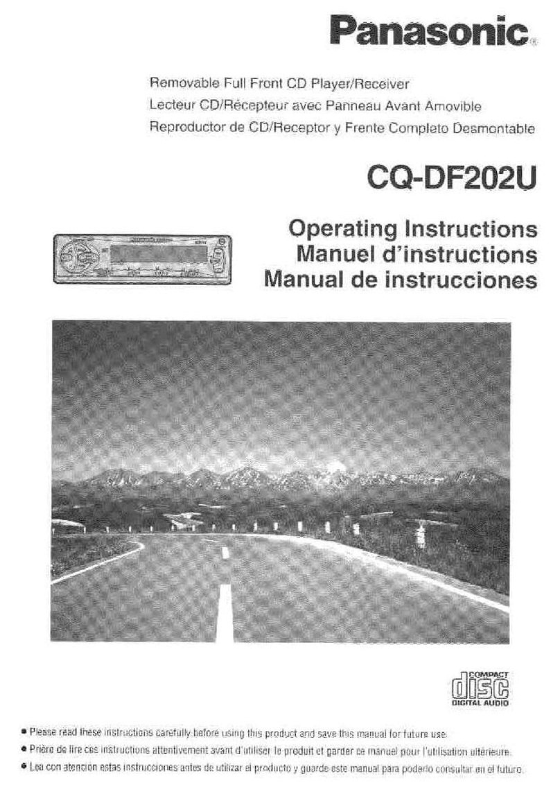 Panasonic CQDF202U - AUTO RADIO/CD DECK User manual