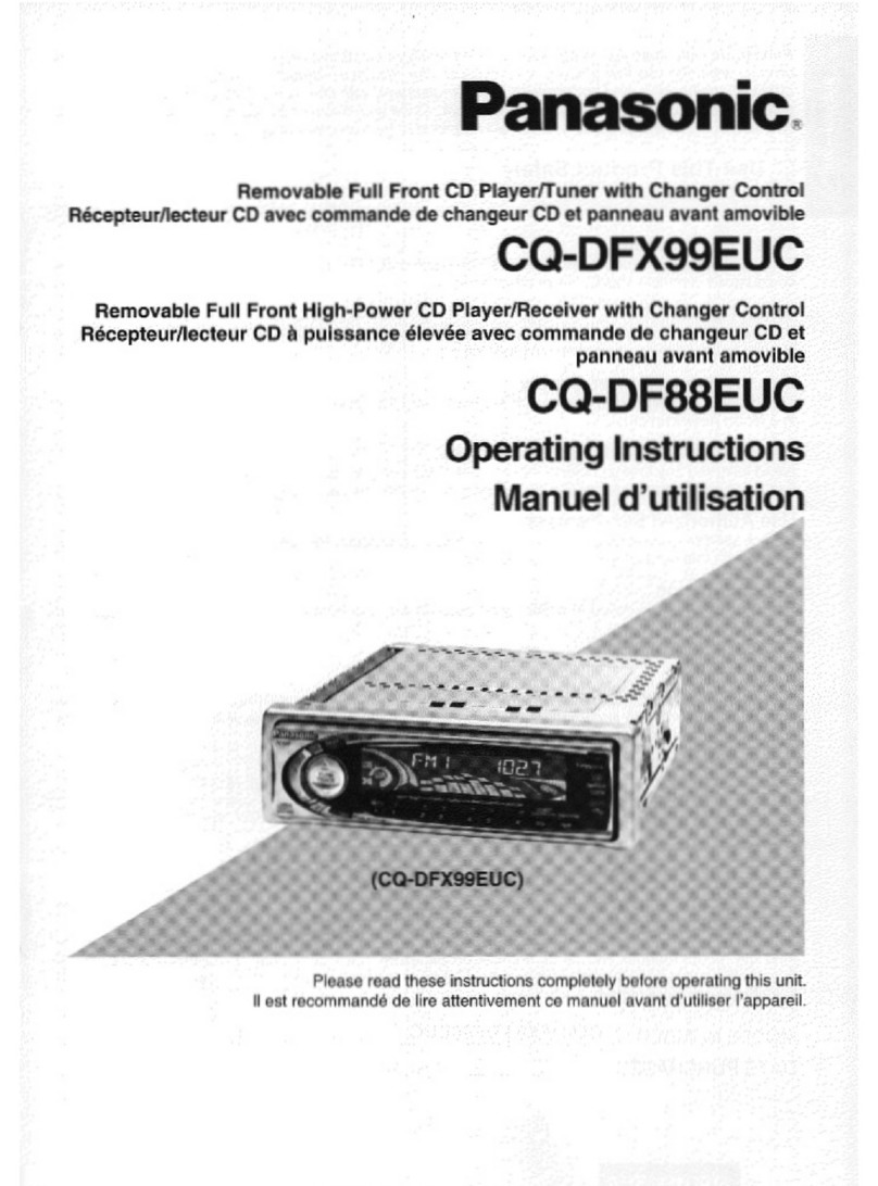 Panasonic CQ-DFX99 Operating operating instructions
