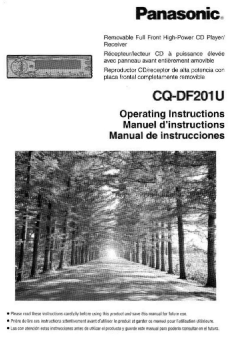 Panasonic CQDF201U - AUTO RADIO/CD DECK operating instructions