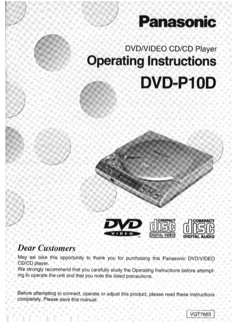 Panasonic DVD-P10 User manual