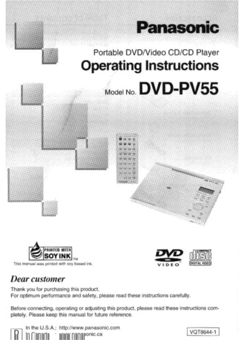 Panasonic DVD-PV55 User manual