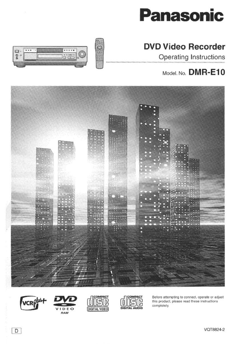 Panasonic DMRE10 - DVD VIDEO RECORDER User manual