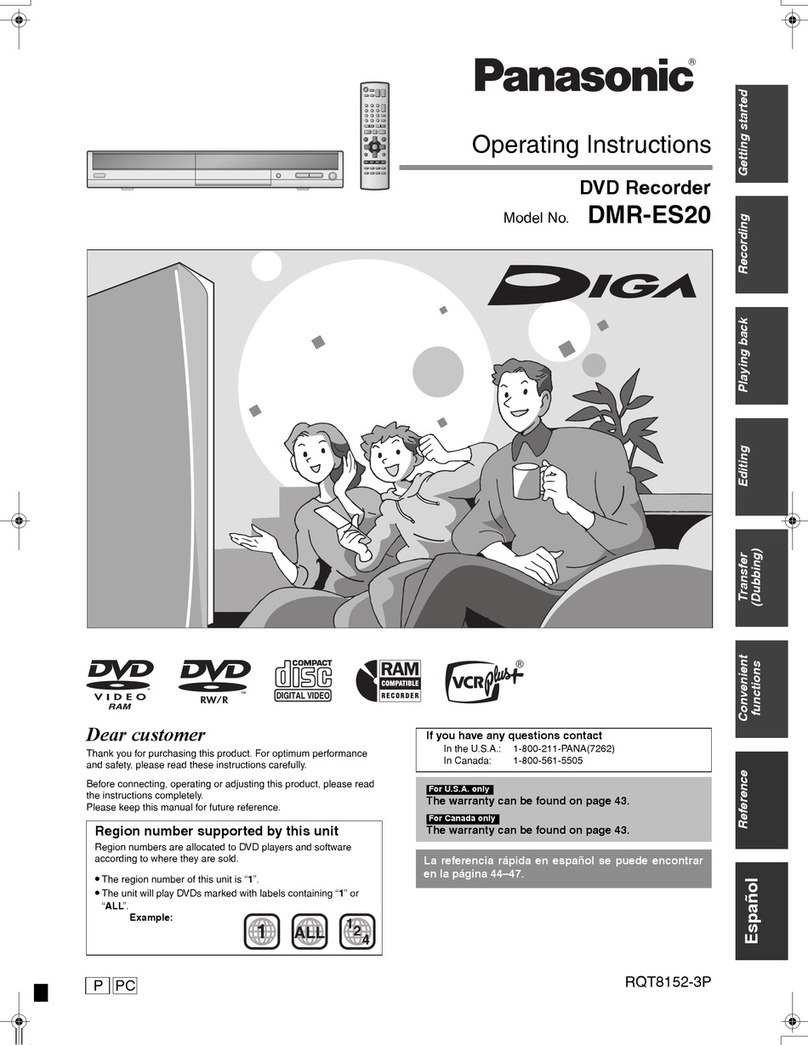 Panasonic DMR-E20K User manual