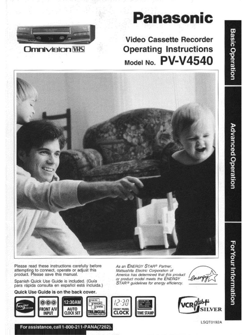 Panasonic Omnivision PV-V4540 operating manual