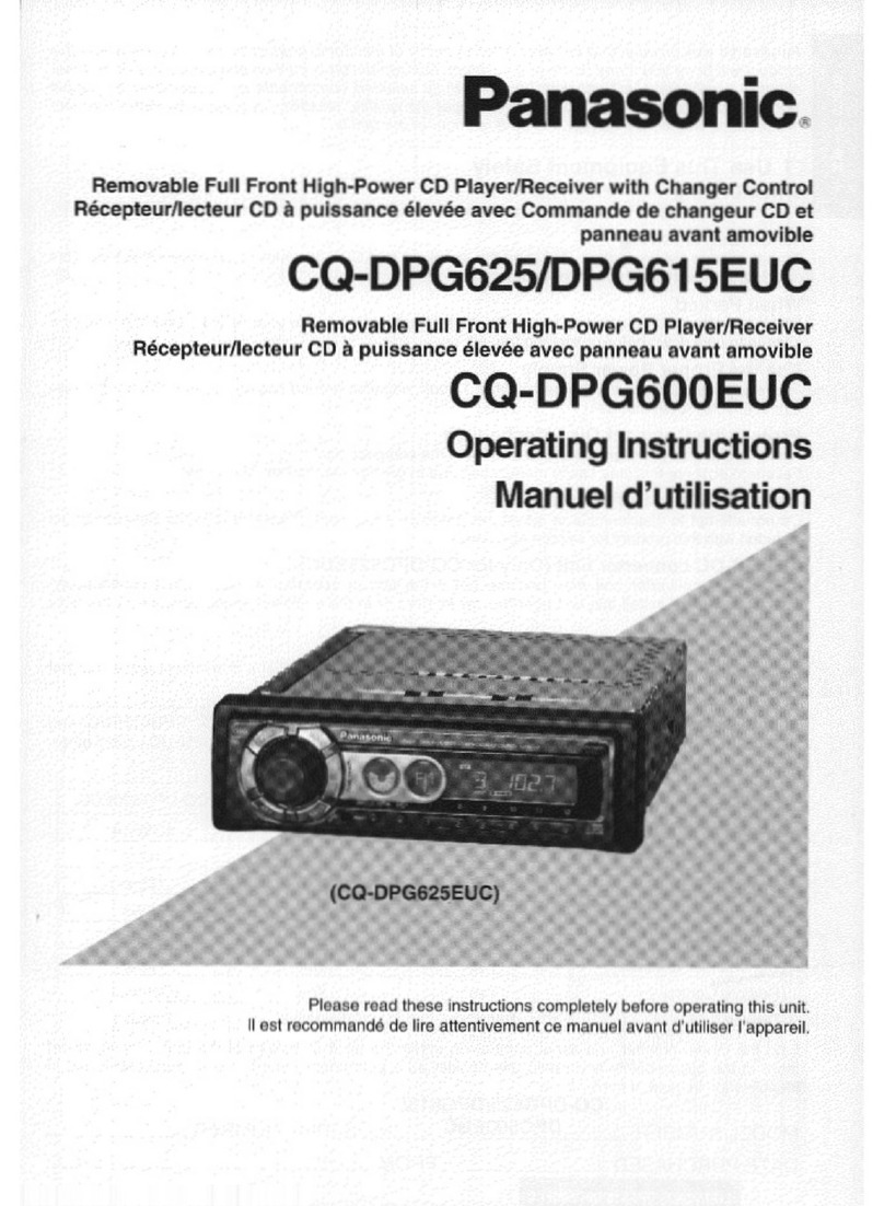 Panasonic CQ-DPG600 Operating operating instructions