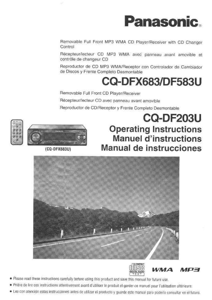 Panasonic CQDFX683U - AUTO RECEIVER User manual