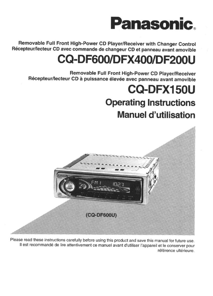 Panasonic CQDF200U - AUTO RADIO/CD DECK User manual Panasonic CQDF200U - AUTO RADIO/CD DECK User manual
