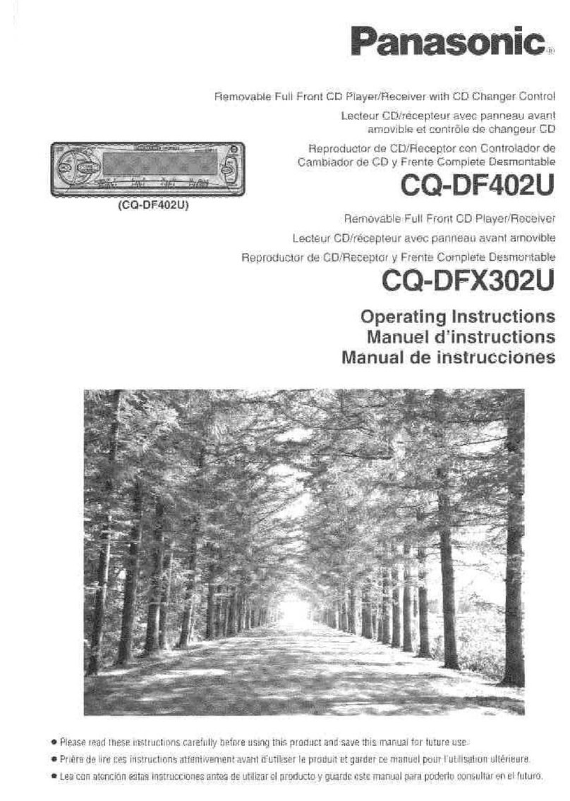 Panasonic CQDF402U - AUTO RADIO/CD DECK operating instructions
