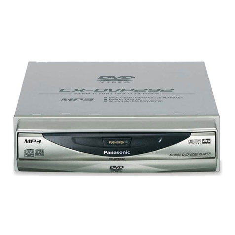 Panasonic CXDVP292U - CAR DVD PLAYER operating instructions