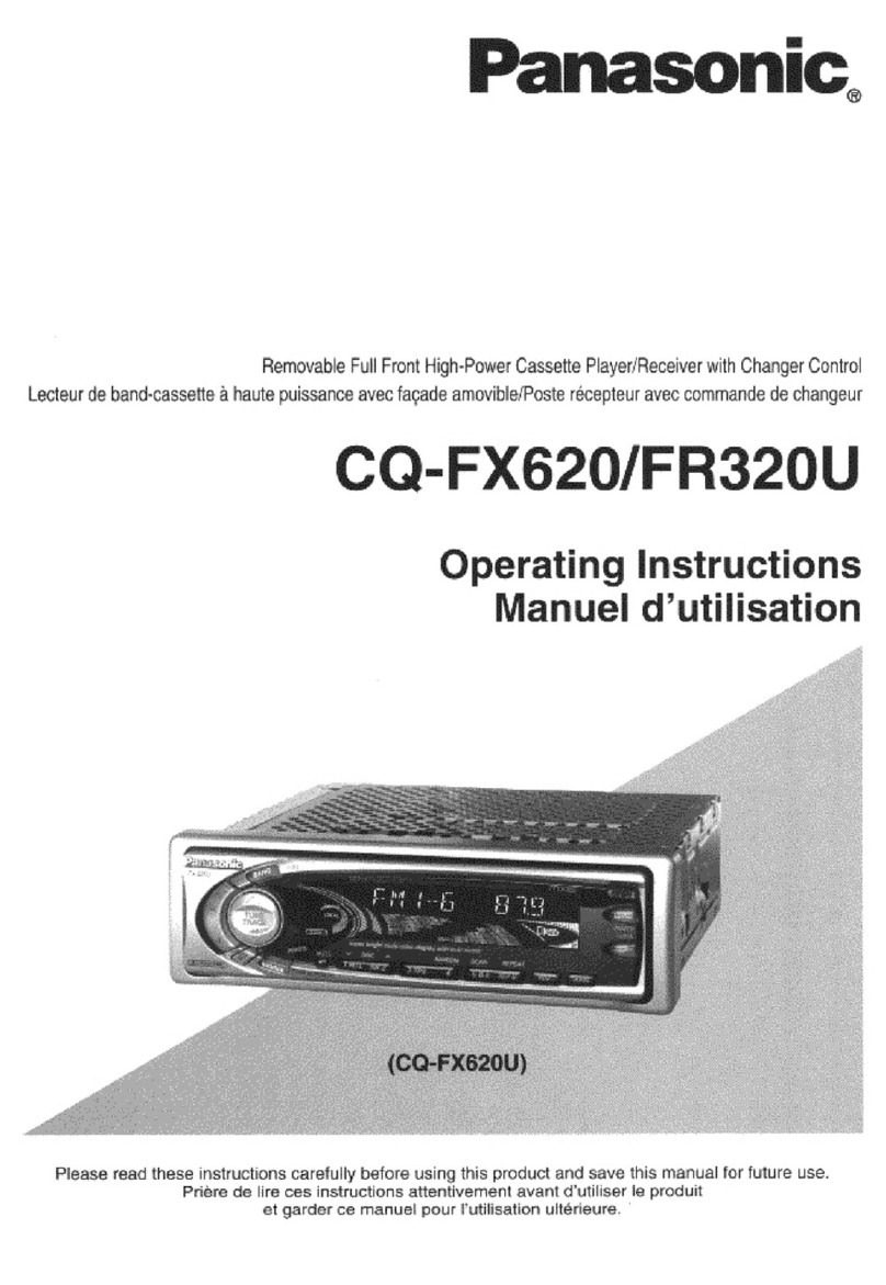 Panasonic CQFX620U - CAR AUDIO User manual