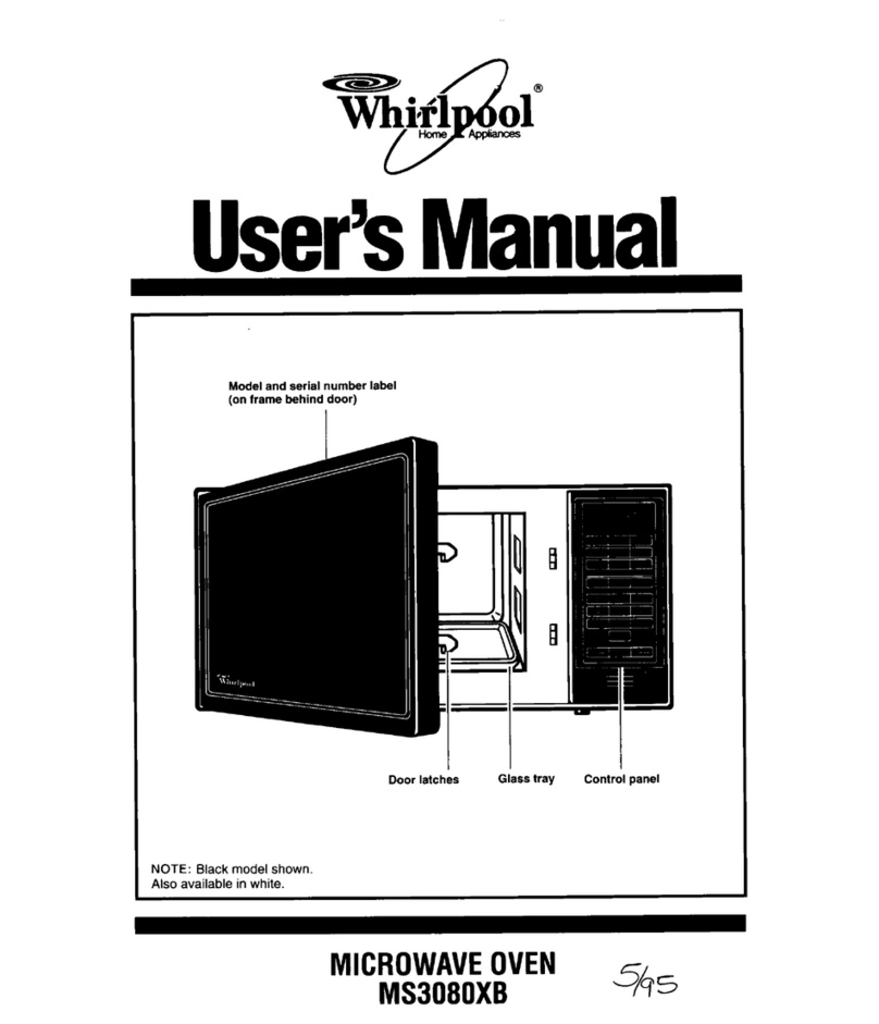 Whirlpool MS3080XB user manual
