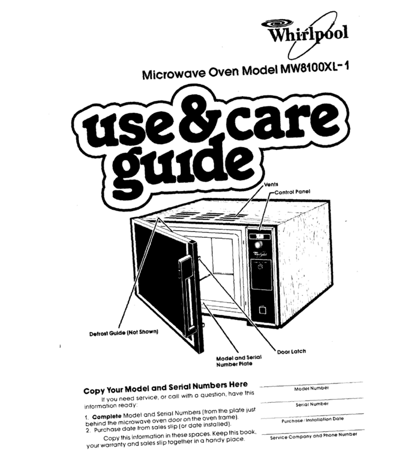 Whirlpool Mk8100W Use & care guide