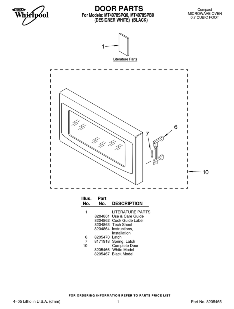 Whirlpool MT4078SPB0 parts manual