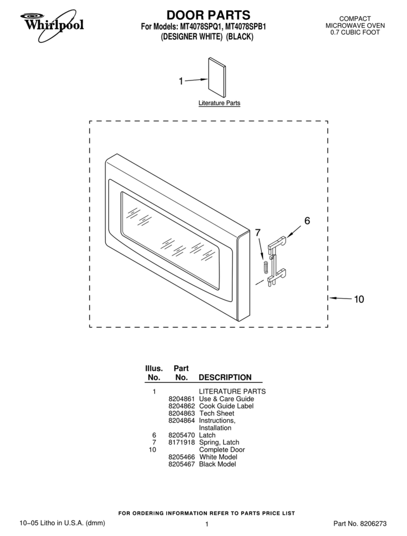 Whirlpool MT4078SPB1 parts manual