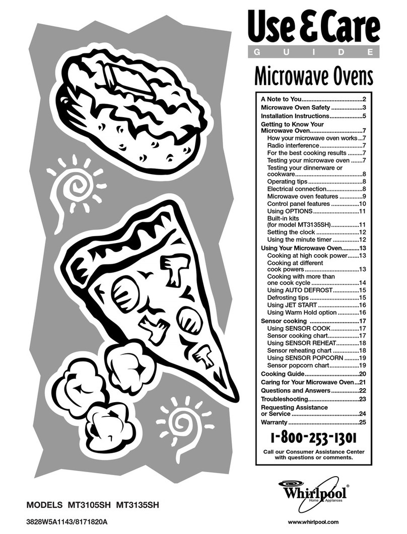 Whirlpool MT3105SH Use & care guide