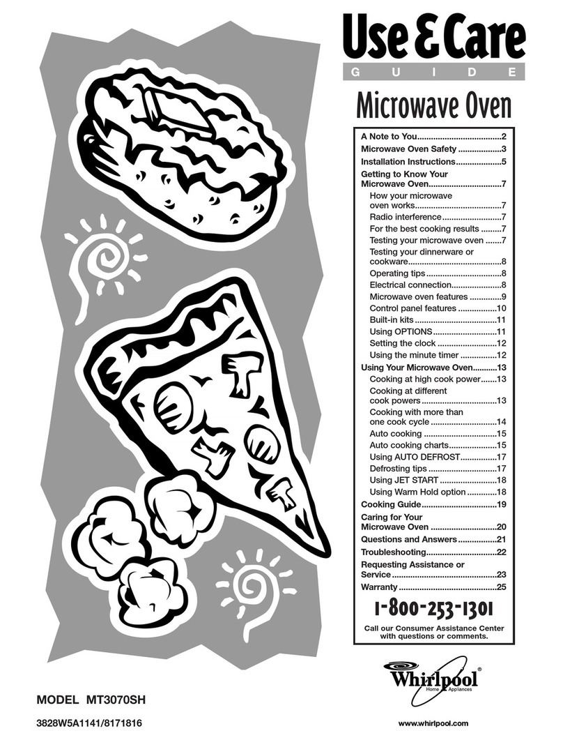 Whirlpool MT3070SH Use & care guide