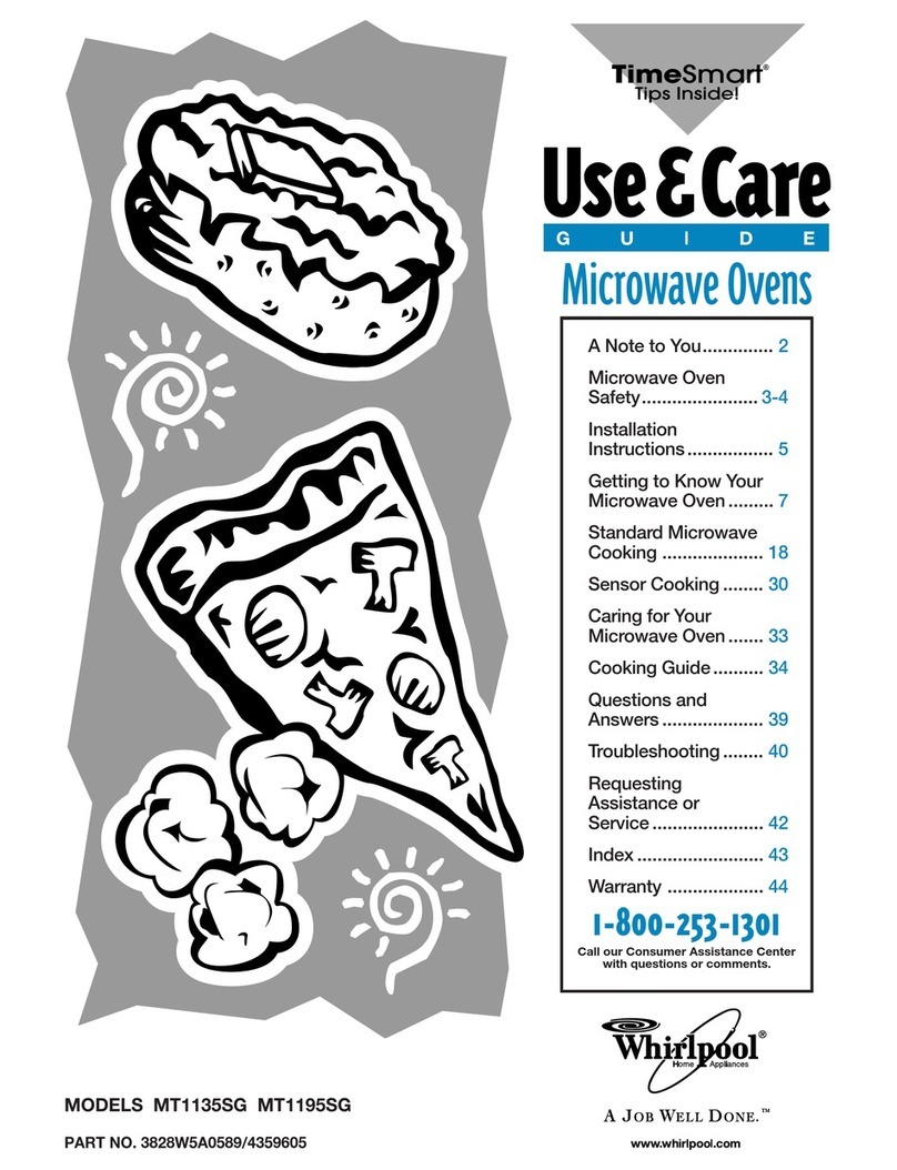 Whirlpool MT1135SG Use & care guide