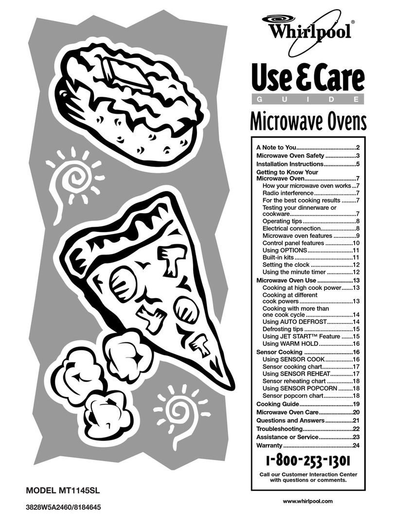 Whirlpool MT1145SL Use and care guide