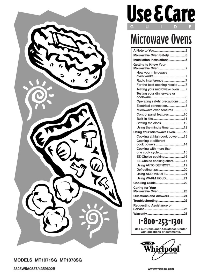 Whirlpool MT1071SG User manual