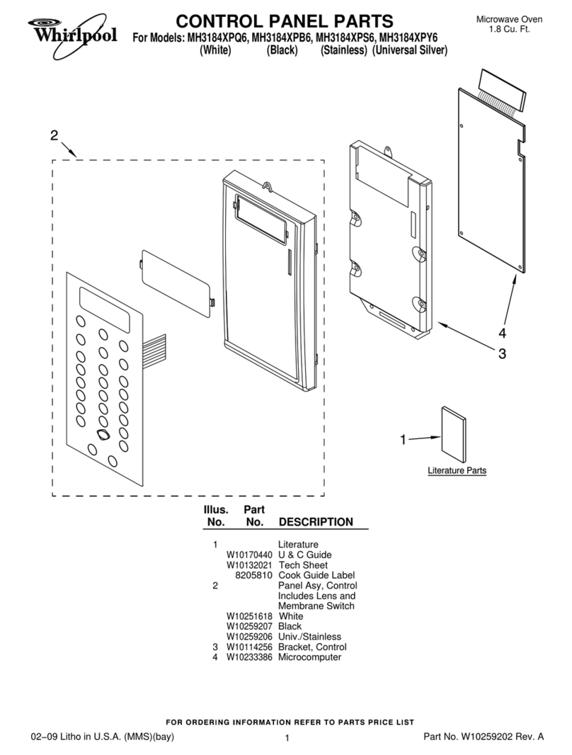 Whirlpool MH3184XPB6 parts list