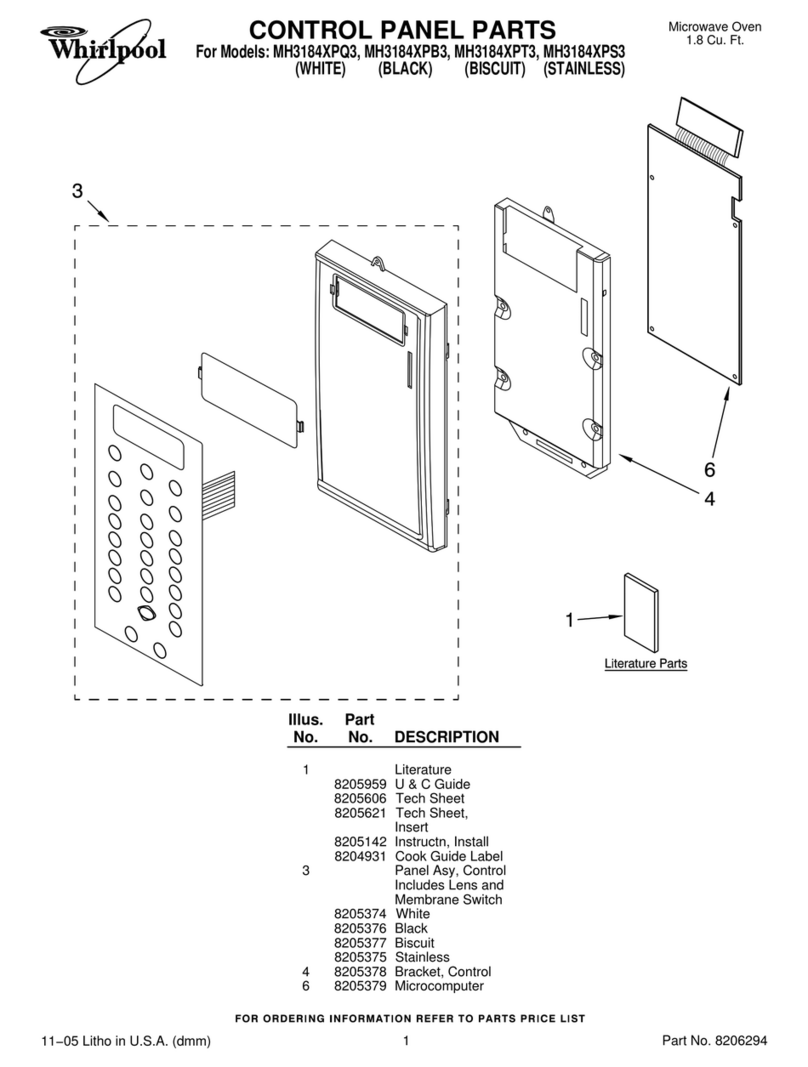 Whirlpool MH3184XPB3 parts list