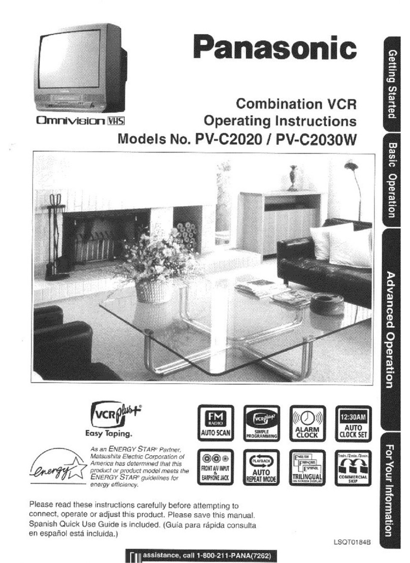 Panasonic QUASAR PV-C2020 User manual