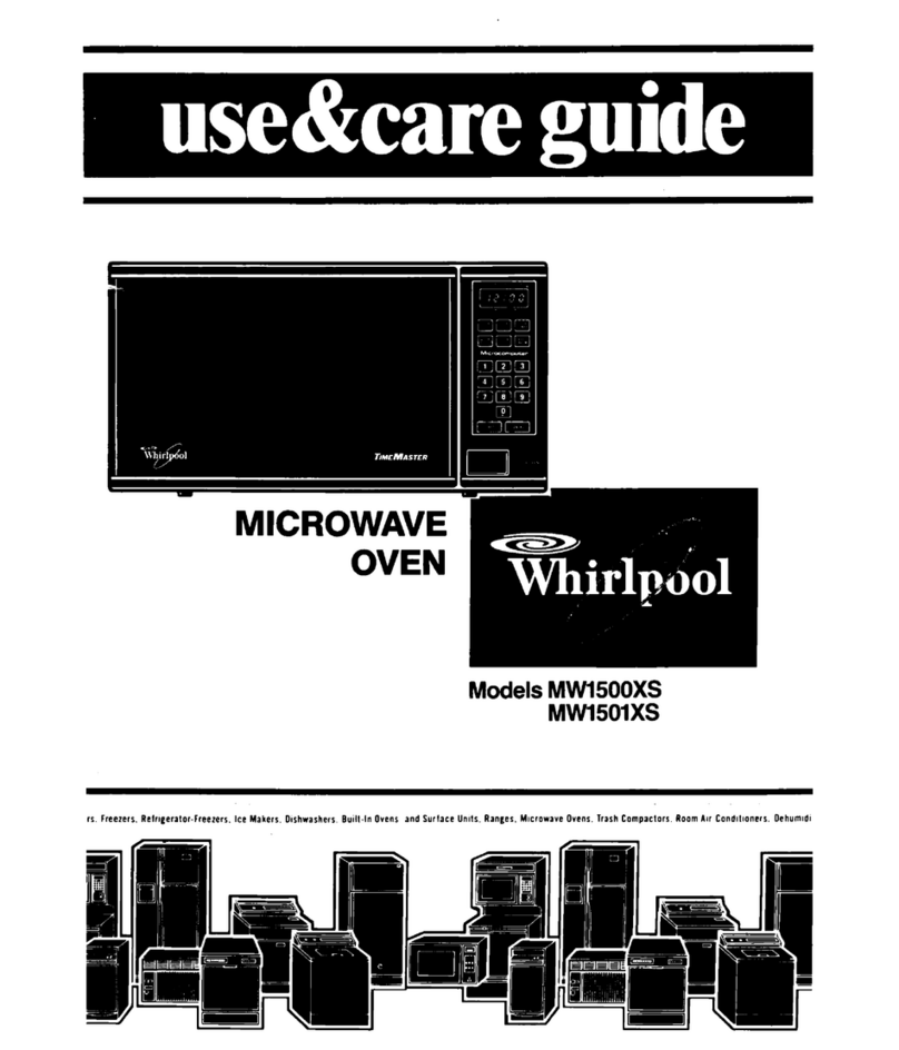 Whirlpool MWl500XS User manual