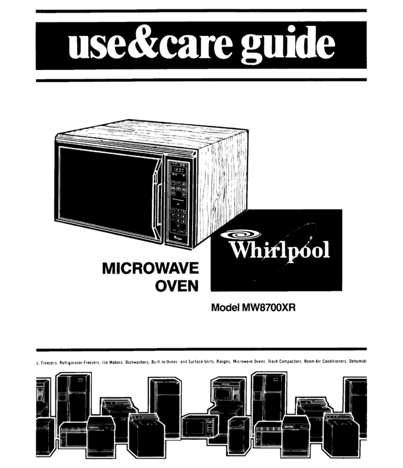 Whirlpool MW8700XR Use & care guide