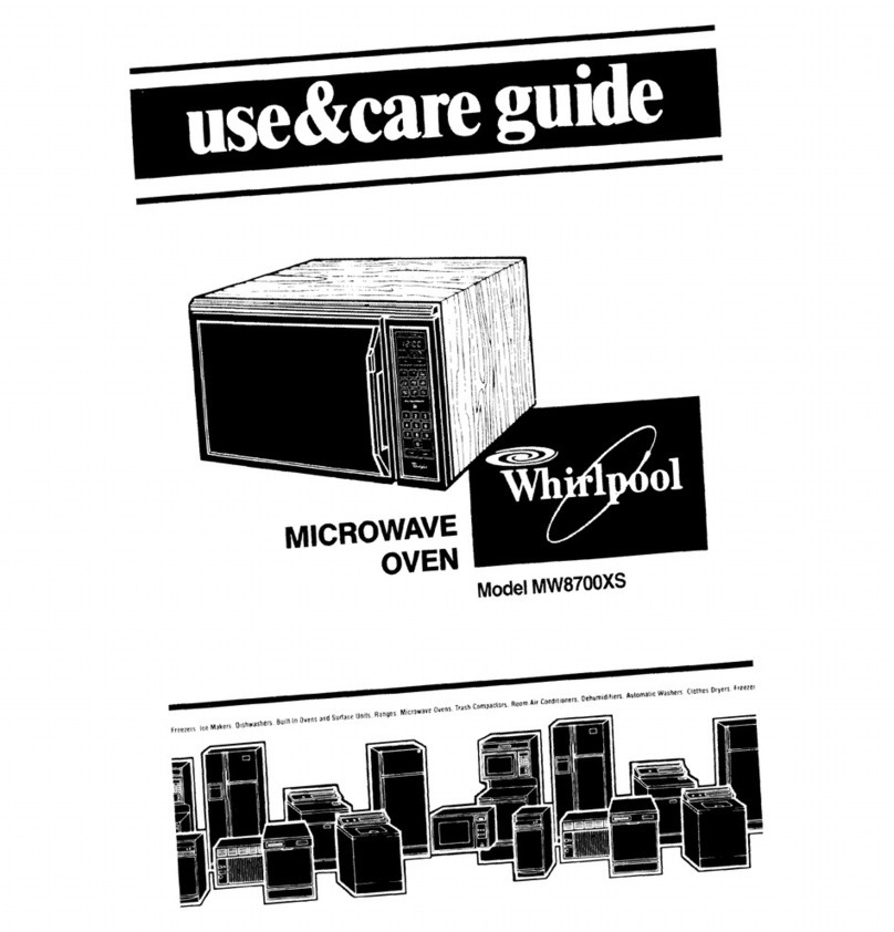 Whirlpool MW87OOXS Use and care guide