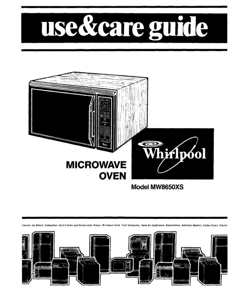 Whirlpool MW8650XS Use & care guide
