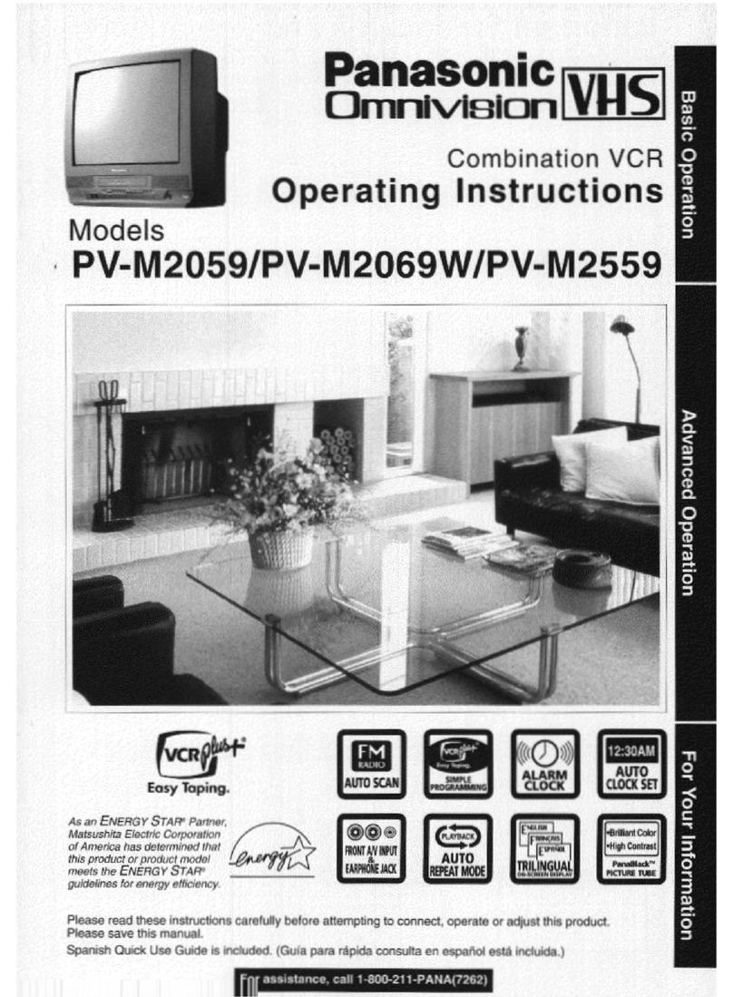 Panasonic PV-M2069W Operating User manual