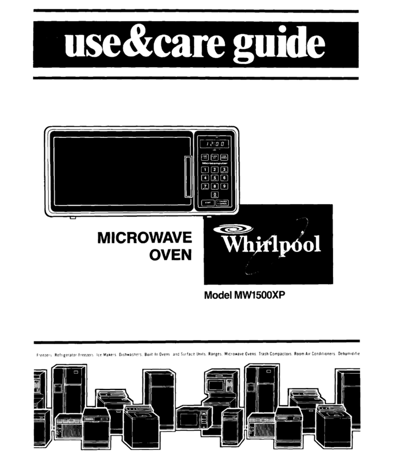 Whirlpool MW1500XP User manual