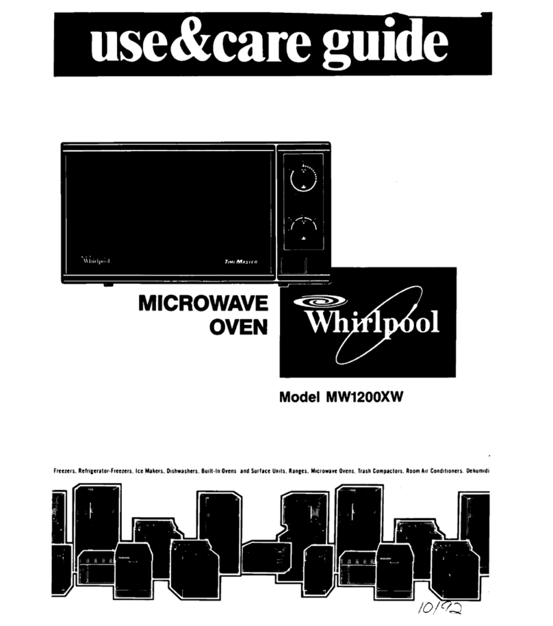 Whirlpool MW1200XW Use & care guide