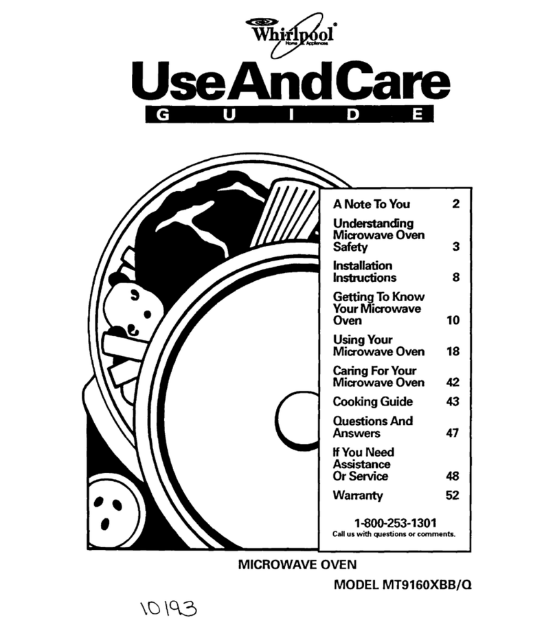 Whirlpool MT9160XBB Use and care guide
