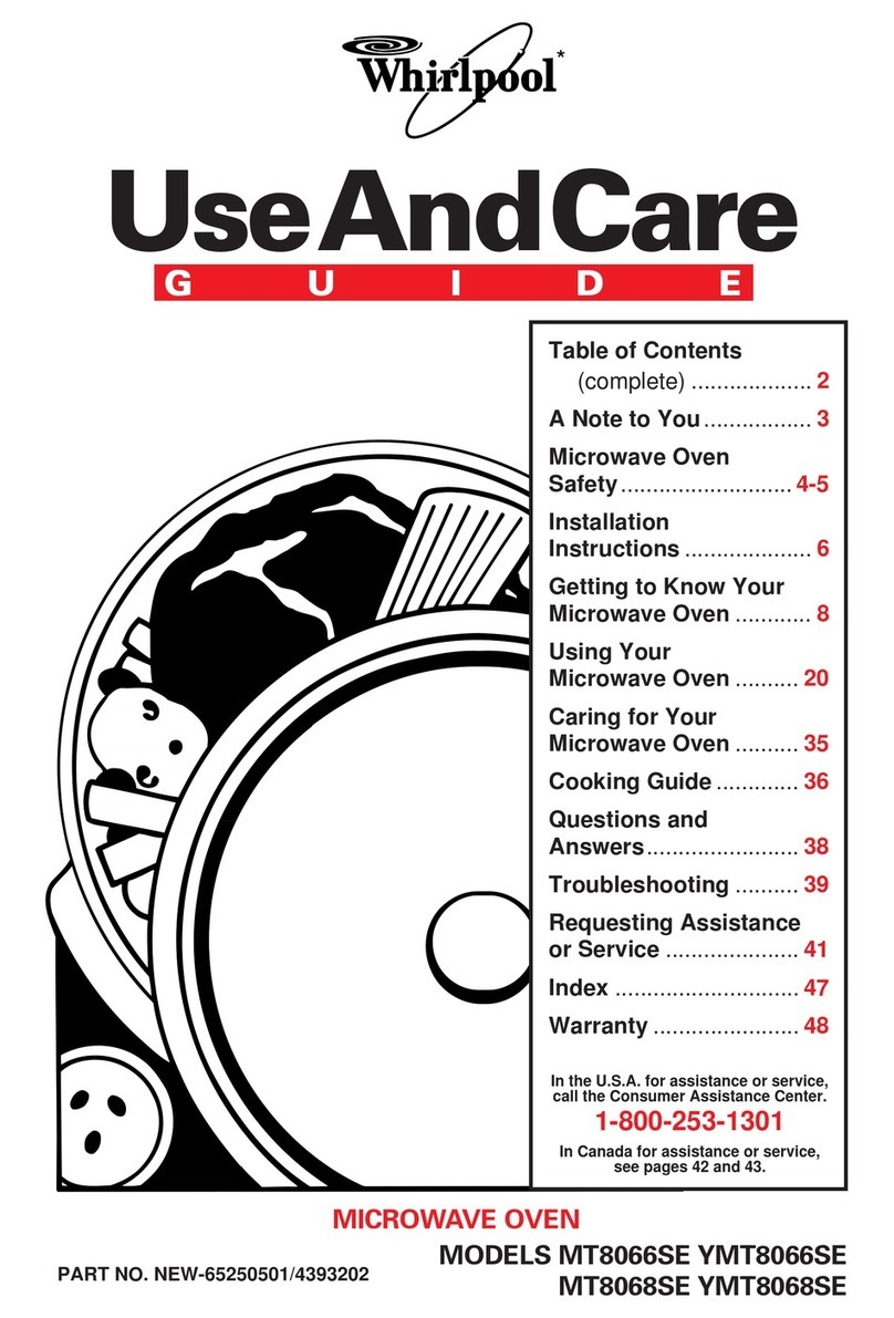 Whirlpool MT8066SE Use and care guide
