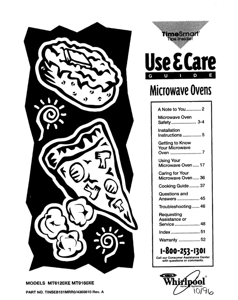 Whirlpool MT6120XE Use & care guide
