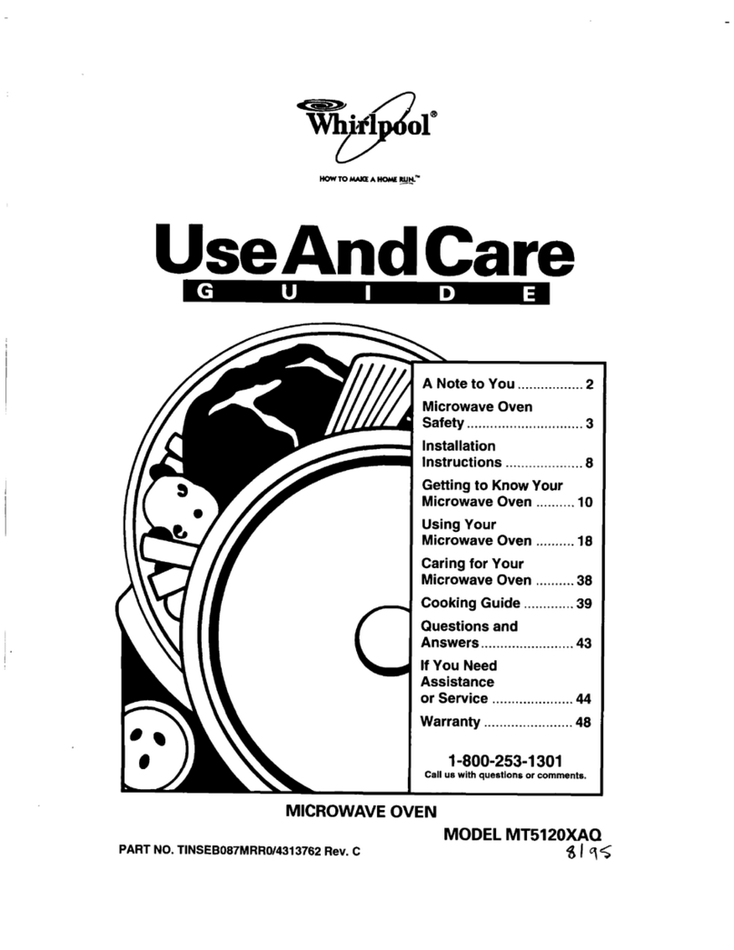 Whirlpool MT5120XAQ Use and care guide