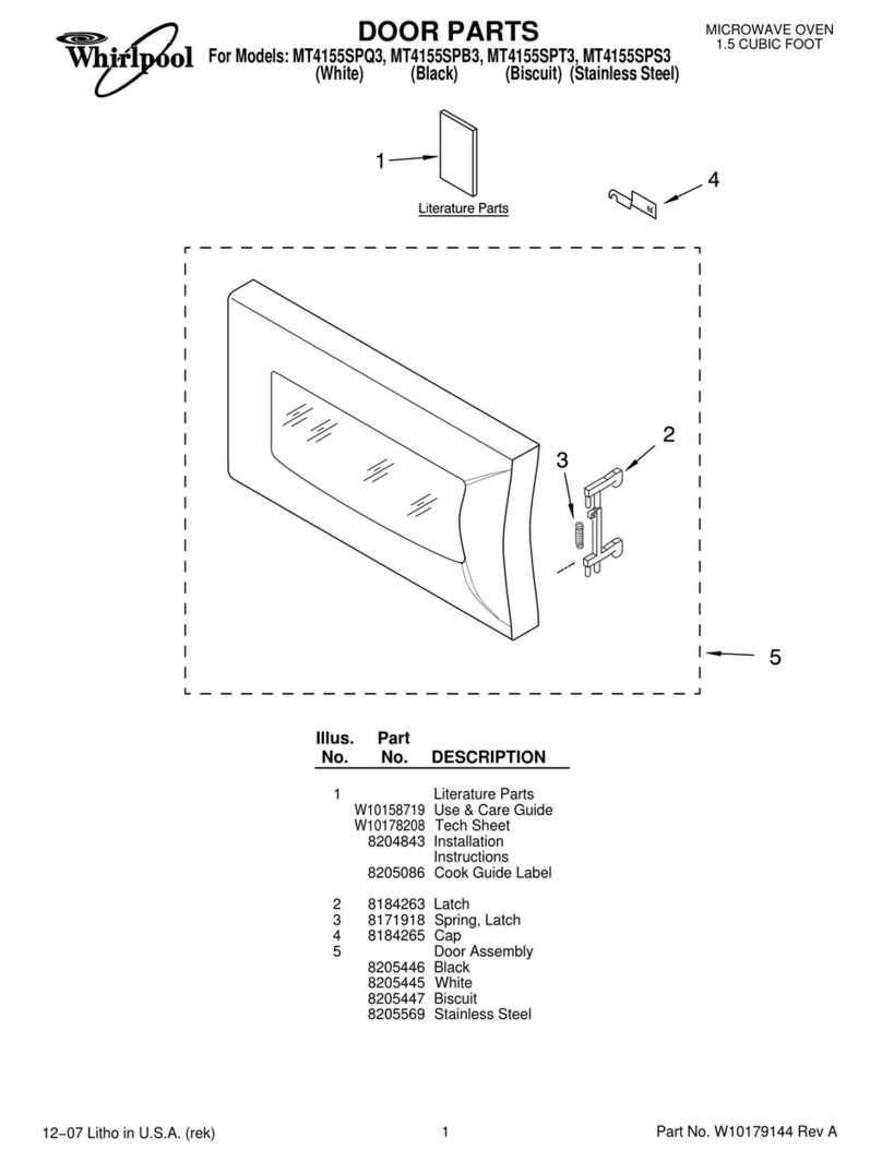 Whirlpool MT4155SPB3 parts manual