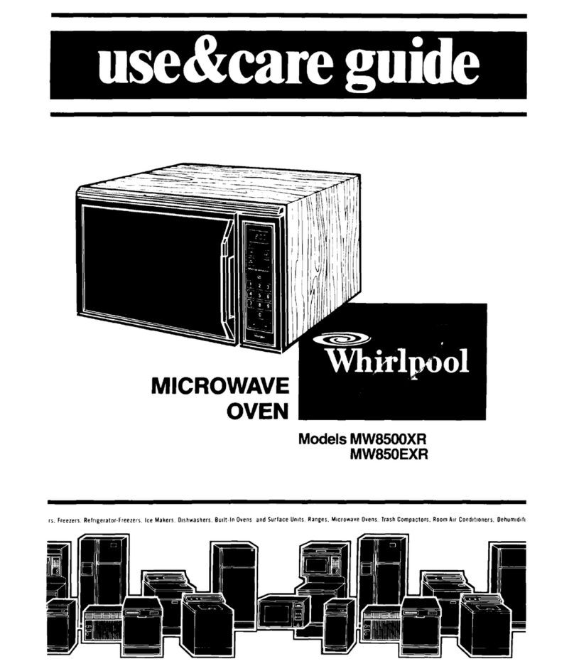 Whirlpool MW8500XR Use & care guide