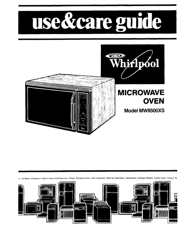 Whirlpool MW8500XS Use & care guide