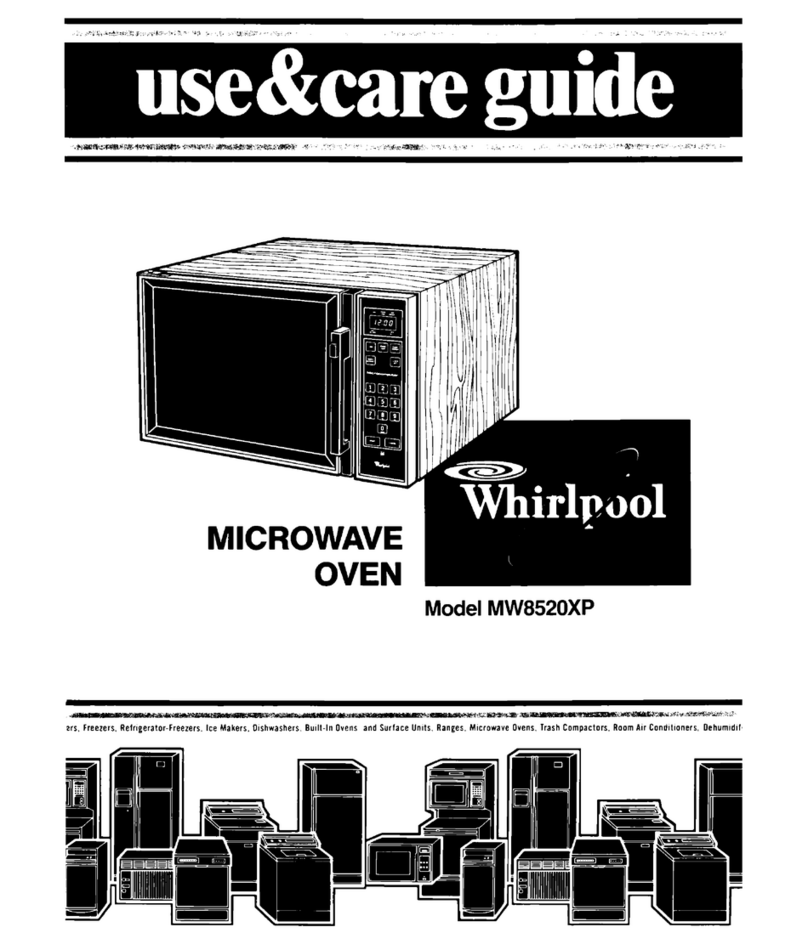 Whirlpool MW8520XP Use and care guide